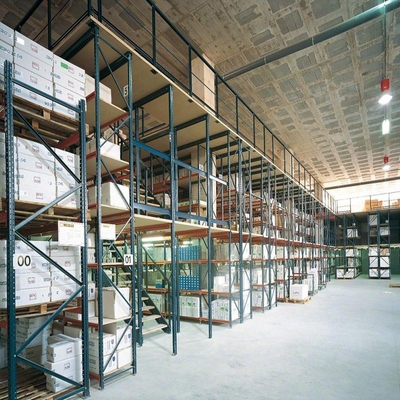 5000kg mezanino carregado sistema de estantes armazenamento armazém de aço laminado a frio Q235B
